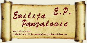 Emilija Panzalović vizit kartica